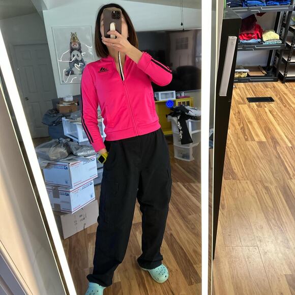 Adidas Neon Pink Zip Up Track Jacket - Picture 7 of 9